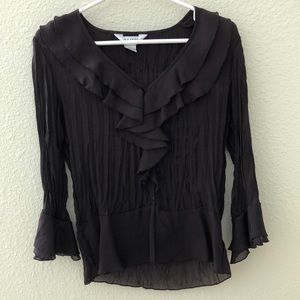 Blouse with ruffles